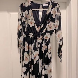 Navy floral dress